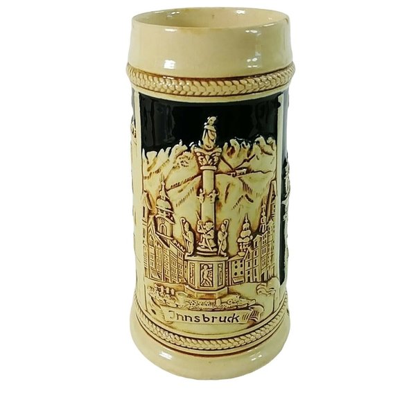 Beer Mug Stein Innsbruck with Goldenes Dachl Triumphpfore Buildings 7" Tall - Picture 6 of 12